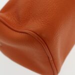 PRADA Shoulder Bag Leather Orange Gold  94190