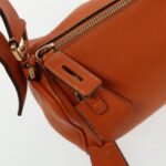 PRADA Shoulder Bag Leather Orange Gold  94190