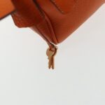 PRADA Shoulder Bag Leather Orange Gold  94190