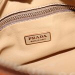 PRADA Shoulder Bag Leather Orange Gold  94190
