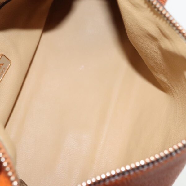 PRADA Shoulder Bag Leather Orange Gold  94190