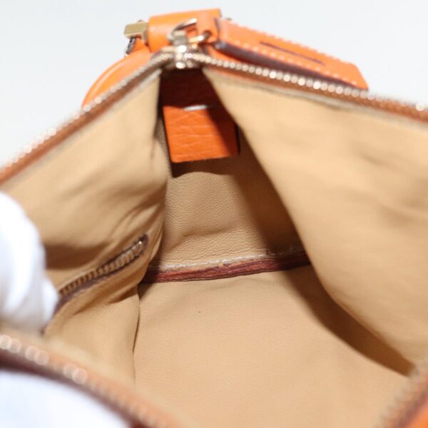 PRADA Shoulder Bag Leather Orange Gold  94190