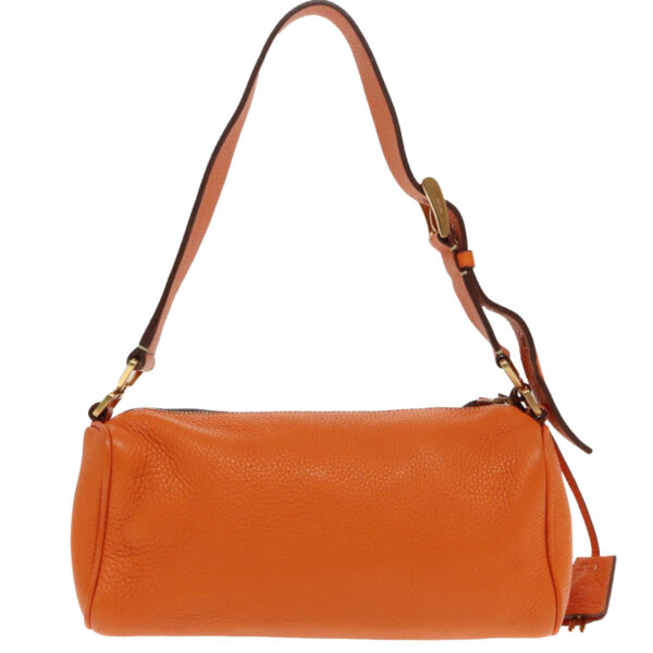 PRADA Shoulder Bag Leather Orange Gold  94190