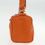 PRADA Shoulder Bag Leather Orange Gold  94190