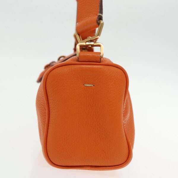 PRADA Shoulder Bag Leather Orange Gold  94190