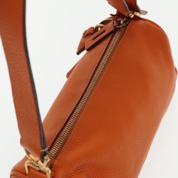 PRADA Shoulder Bag Leather Orange Gold  94190