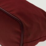 PRADA Accessory Pouch Nylon Red Silver  94191