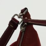 PRADA Accessory Pouch Nylon Red Silver  94191