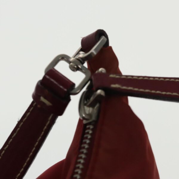 PRADA Accessory Pouch Nylon Red Silver  94191