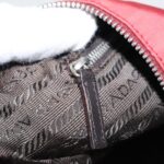 PRADA Accessory Pouch Nylon Red Silver  94191