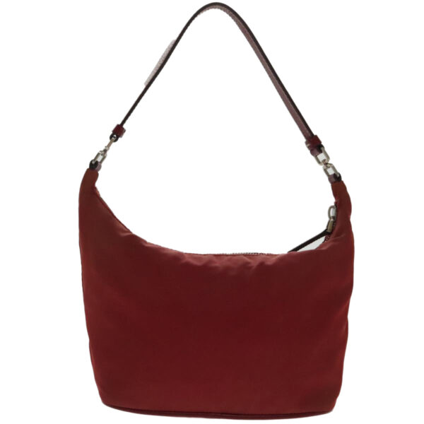 PRADA Accessory Pouch Nylon Red Silver  94191