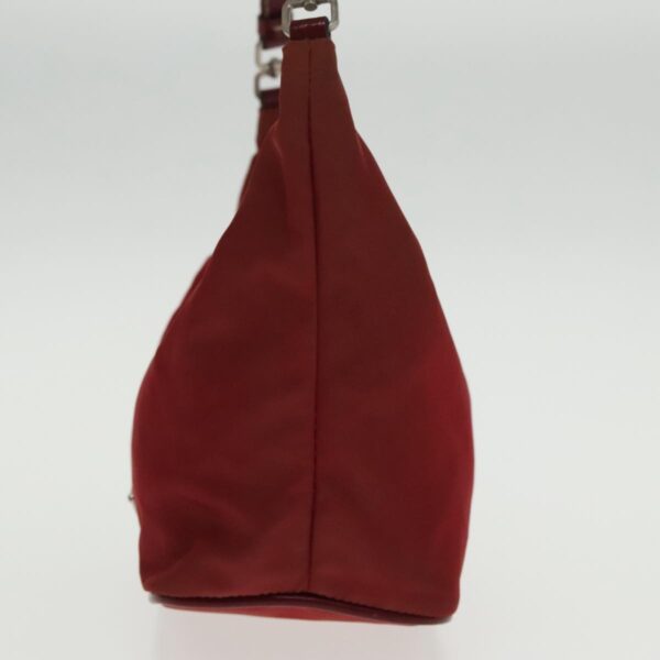 PRADA Accessory Pouch Nylon Red Silver  94191