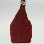 PRADA Accessory Pouch Nylon Red Silver  94191