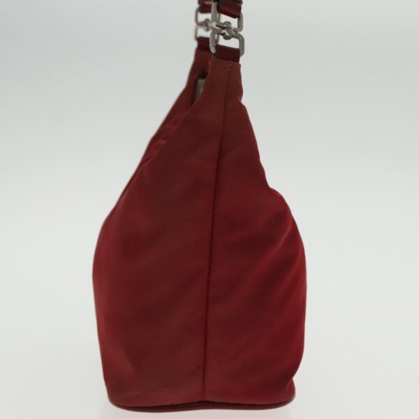 PRADA Accessory Pouch Nylon Red Silver  94191