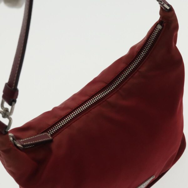 PRADA Accessory Pouch Nylon Red Silver  94191