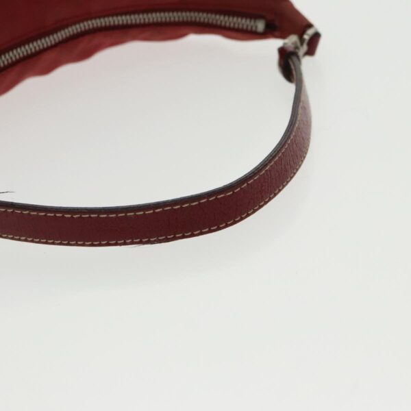 PRADA Accessory Pouch Nylon Red Silver  94191
