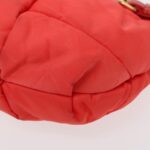 PRADA Shoulder Bag Nylon Orange Gold  94250