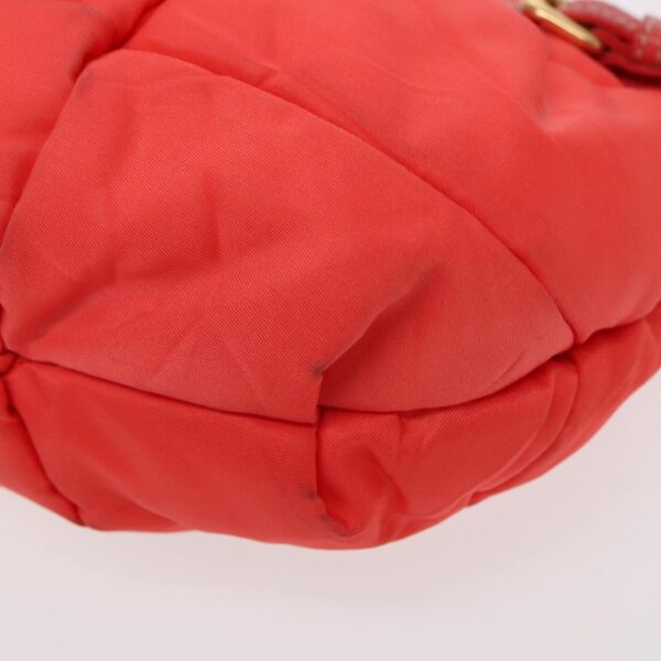 PRADA Shoulder Bag Nylon Orange Gold  94250