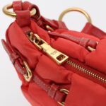 PRADA Shoulder Bag Nylon Orange Gold  94250