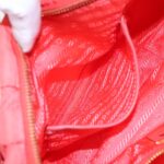 PRADA Shoulder Bag Nylon Orange Gold  94250