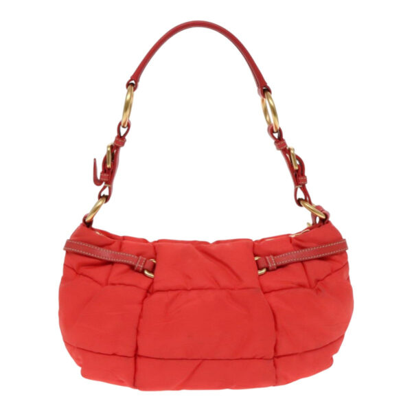 PRADA Shoulder Bag Nylon Orange Gold  94250