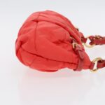 PRADA Shoulder Bag Nylon Orange Gold  94250