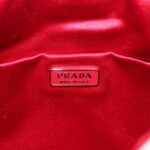 PRADA Hand Bag Leather White Silver  94300