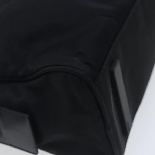 PRADA Hand Bag Nylon Leather Black Silver  94690