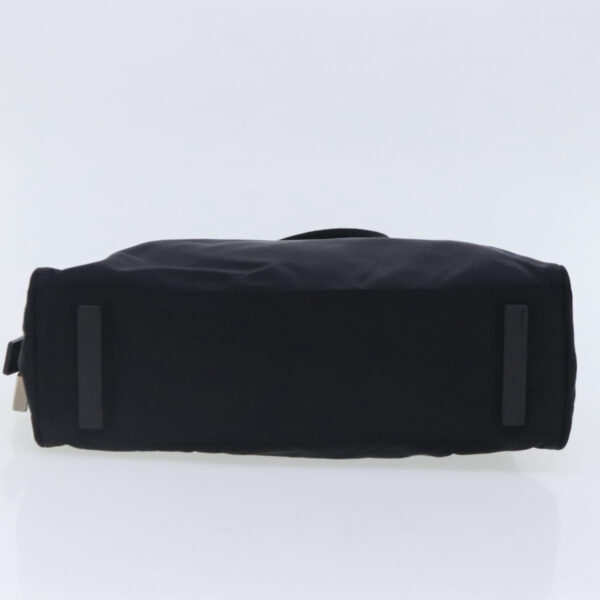 PRADA Hand Bag Nylon Leather Black Silver  94690