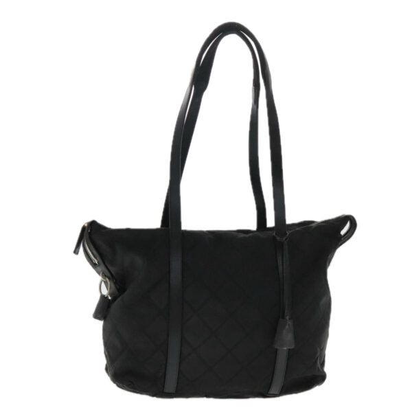 PRADA Shoulder Bag Nylon Black Silver  94765