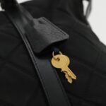 PRADA Shoulder Bag Nylon Black Silver  94765