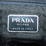 PRADA Shoulder Bag Nylon Black Silver  94765