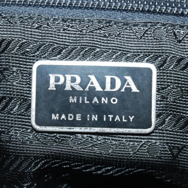 PRADA Shoulder Bag Nylon Black Silver  94765