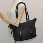 PRADA Shoulder Bag Nylon Black Silver  94765