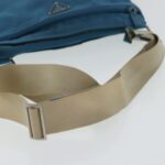 PRADA Shoulder Bag Nylon Blue Silver  95322