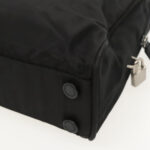 PRADA Hand Bag Nylon Black Silver  95336