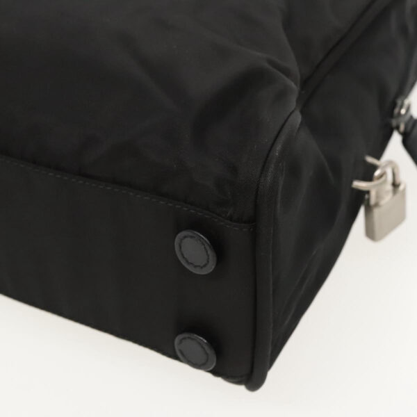 PRADA Hand Bag Nylon Black Silver  95336