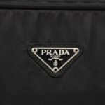 PRADA Hand Bag Nylon Black Silver  95336