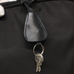 PRADA Hand Bag Nylon Black Silver  95336
