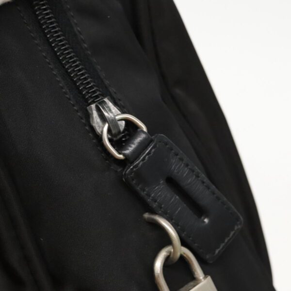 PRADA Hand Bag Nylon Black Silver  95336