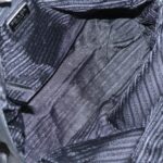 PRADA Hand Bag Nylon Black Silver  95336