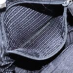 PRADA Hand Bag Nylon Black Silver  95336