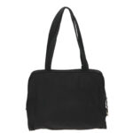 PRADA Hand Bag Nylon Black Silver  95336