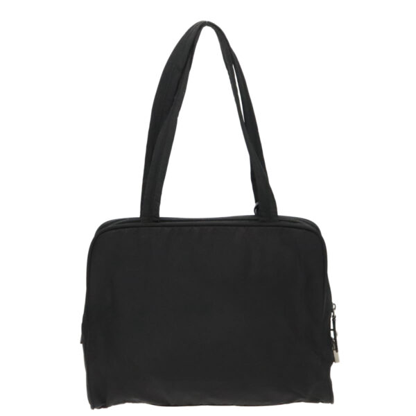 PRADA Hand Bag Nylon Black Silver  95336