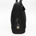 PRADA Hand Bag Nylon Black Silver  95336