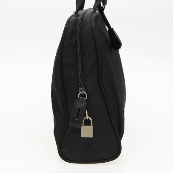 PRADA Hand Bag Nylon Black Silver  95336