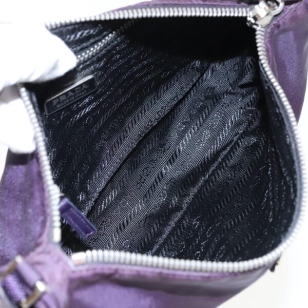 PRADA Accessory Pouch Nylon Purple Silver  95343