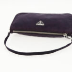 PRADA Accessory Pouch Nylon Purple Silver  95343