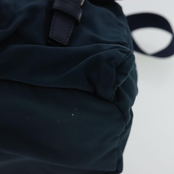 PRADA Backpack Nylon Navy Silver  95355