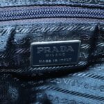 PRADA Backpack Nylon Navy Silver  95355